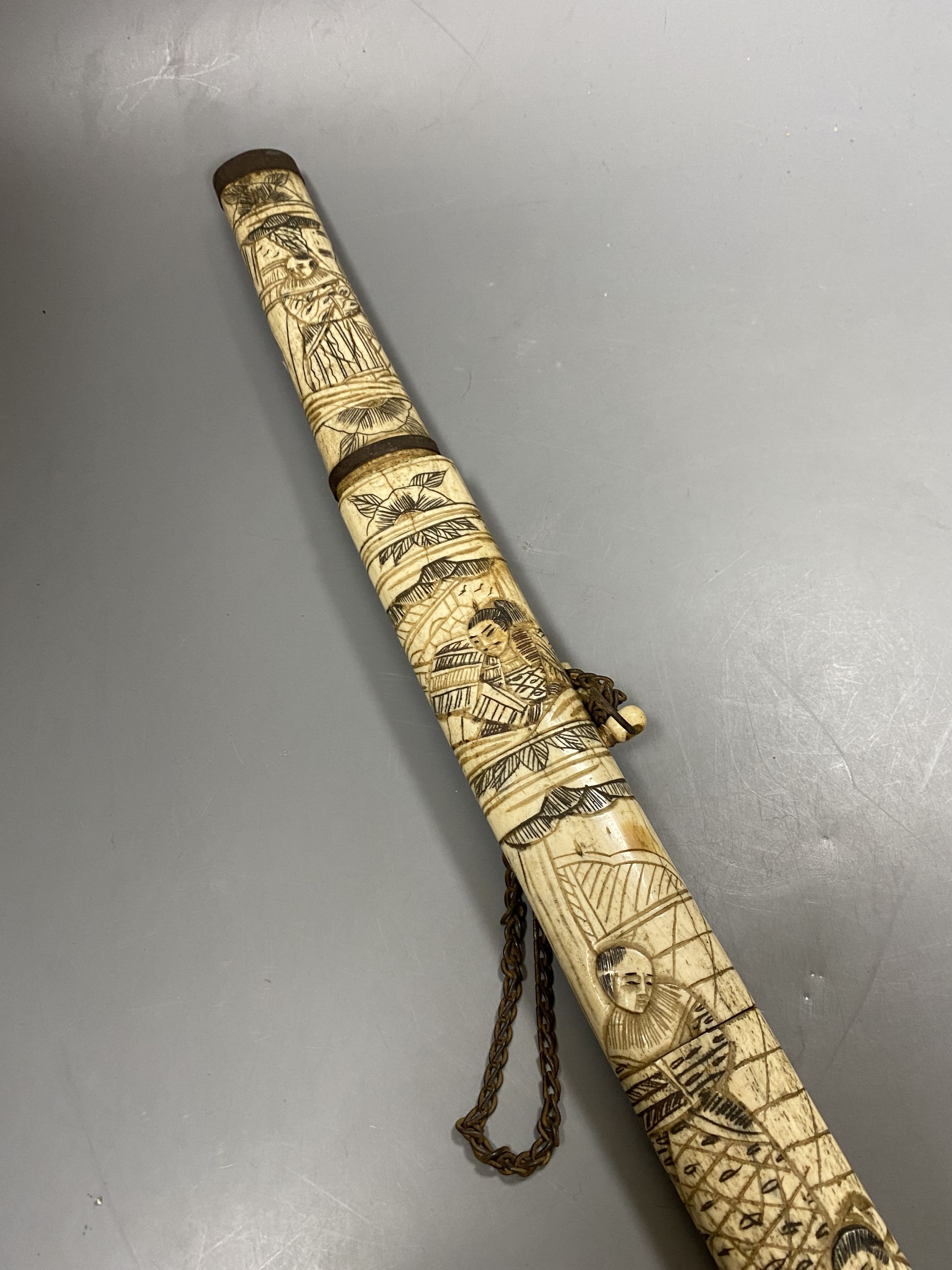 A Japanese bone overlaid tanto